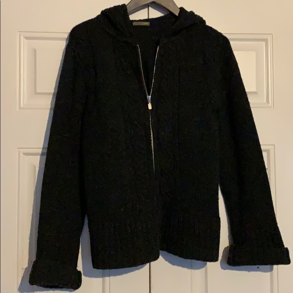 Gray wool J.Crew full zip cardigan